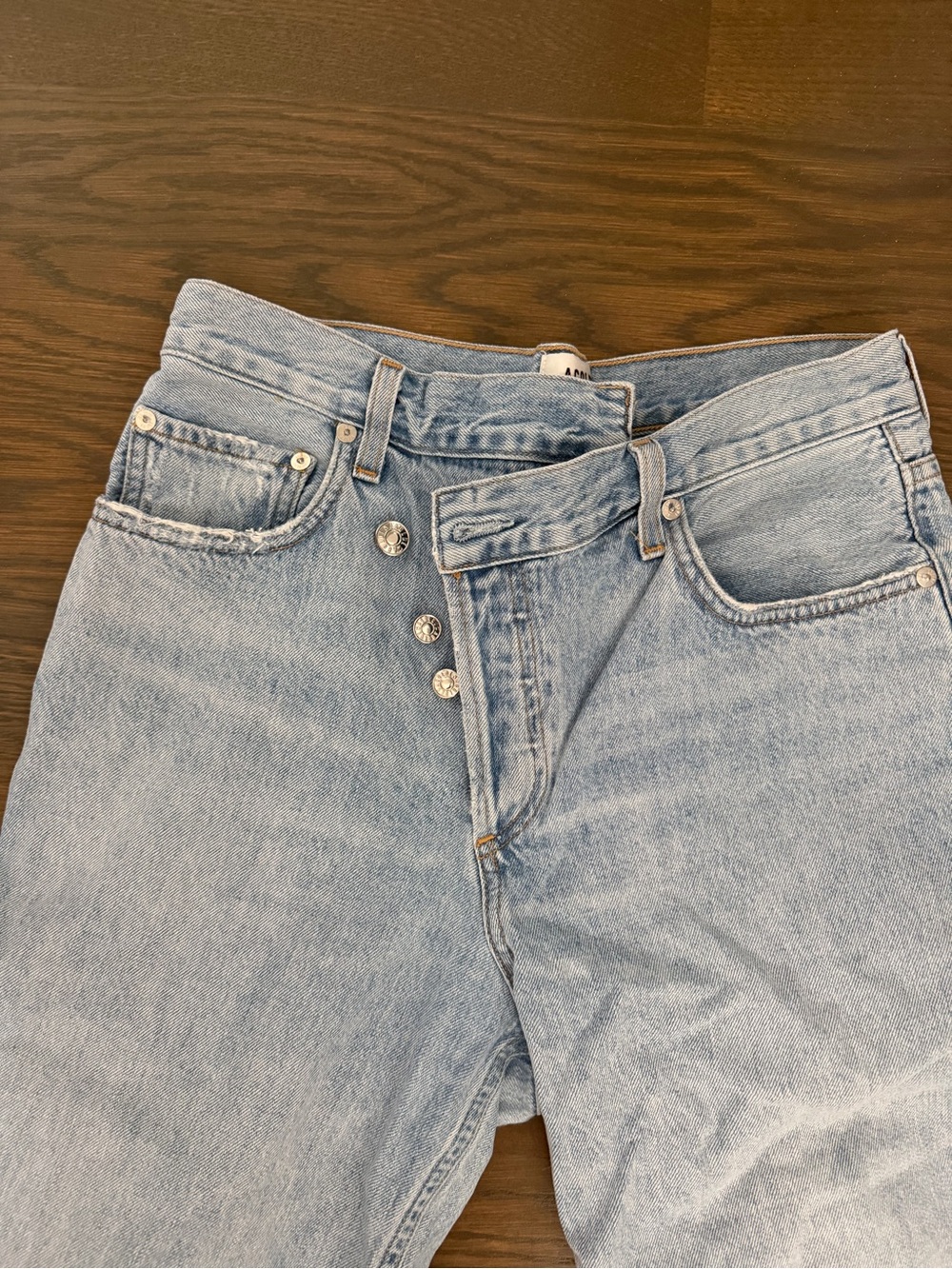 Agolde Light Wash Straight Jeans - Picture 2 of 6
